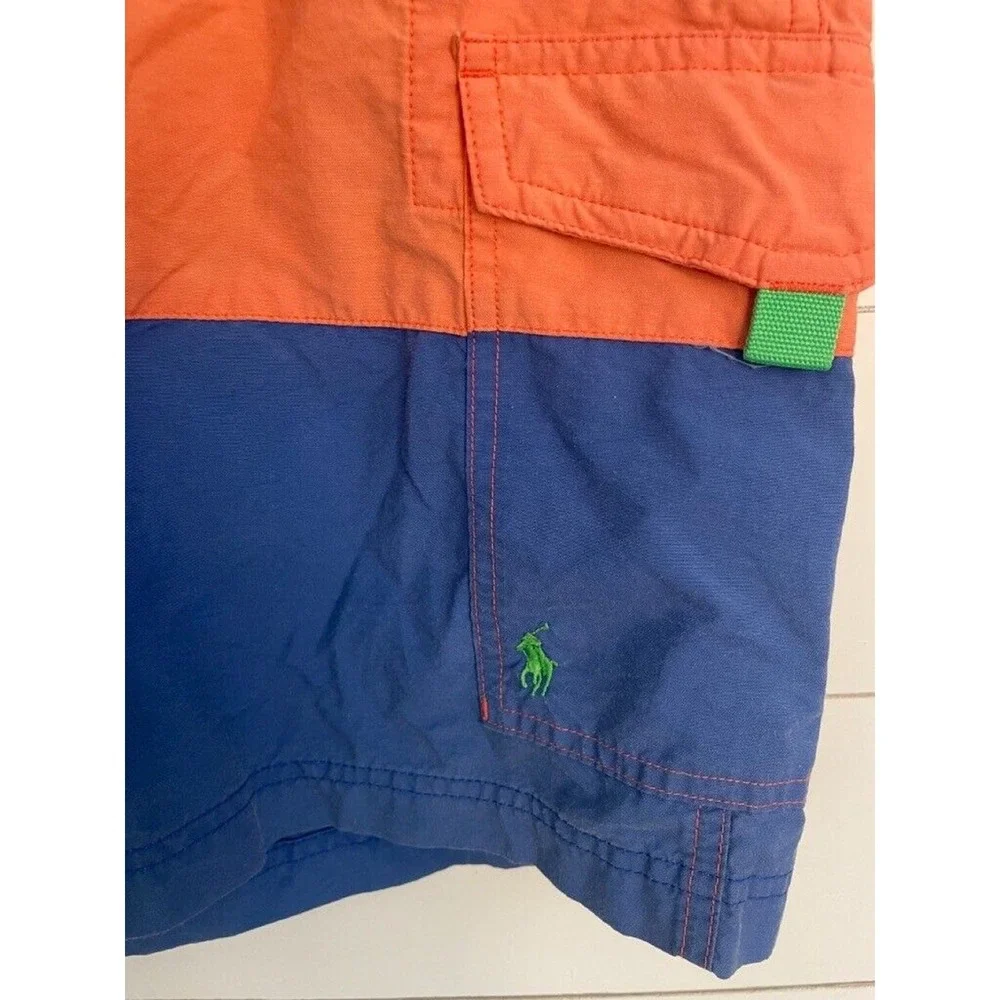 Polo Ralph Lauren Mens Board Shorts Orange & Blue Striped Mens Size Large 42X8